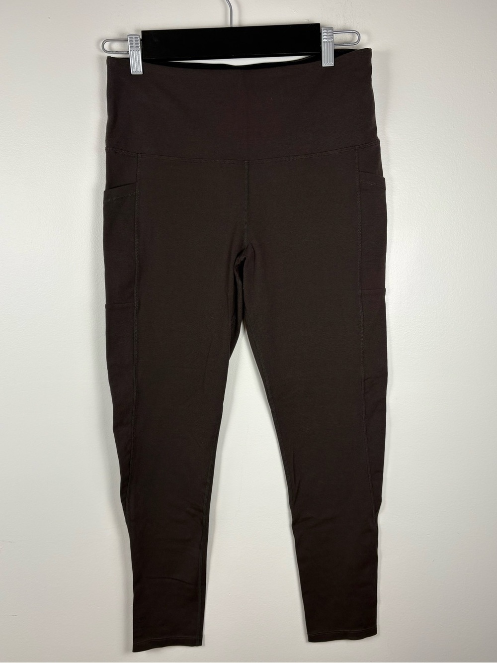 Tuff Athletics Women’s Chocolate Brown High Waist Pocket Leggings Size Large